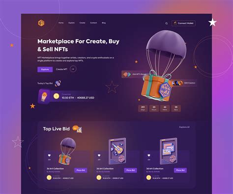 NFT Marketplace Landing Page Behance