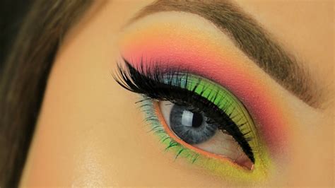 Rainbow Neon Festival Rave Makeup Drugstore Eimear Mcelheron Youtube