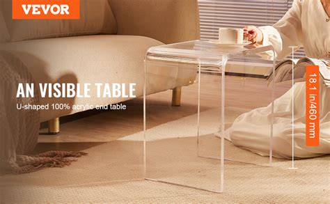 VEVOR Table D Appoint En Acrylique 2 Tables D Appoint En Lucite En