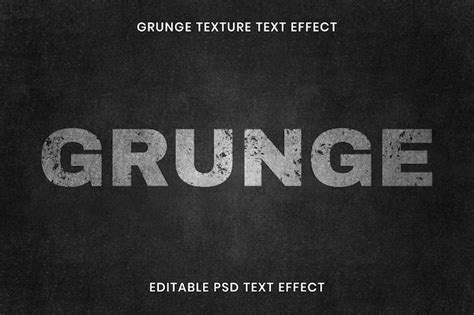 Plantilla Psd Editable De Efecto De Texto Grunge Archivo Psd Gratis