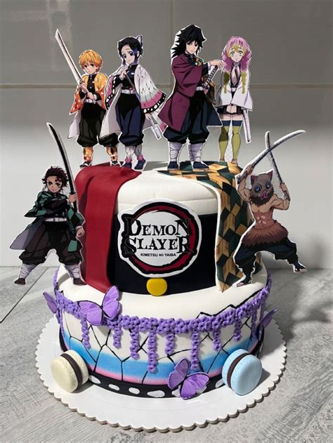 Torta De Demon Slayer Torta De Anime Fiestas Tem Ticas Japonesas