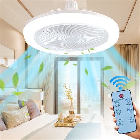 MAUXDA Clearance Ceiling Fan With Lights Enclosed Low Fan Light Ceiling