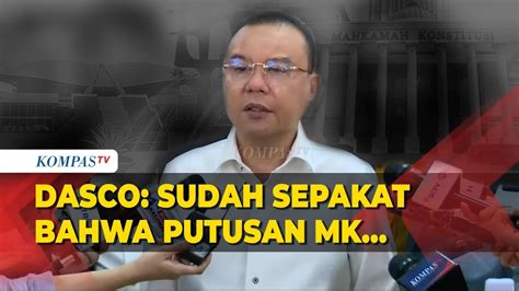 Sufmi Dasco Ungkap DPR Dan Pemerintah Sepakat Jalankan Putusan MK