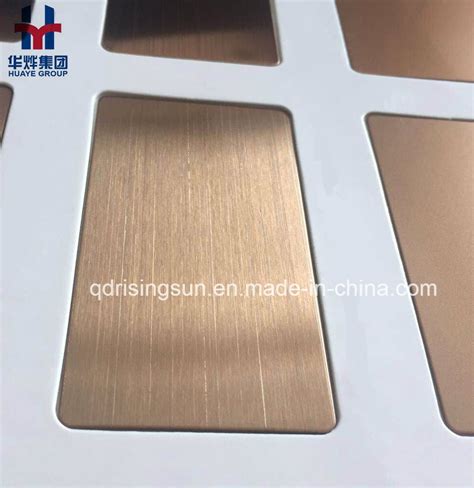 Rose Gold Stainless Steel Color Sheet Plate Satin Hairline Vibration