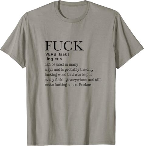 Amazon Fuck Definition Funny Curse Words Fuck Cursing Shirt Clothing