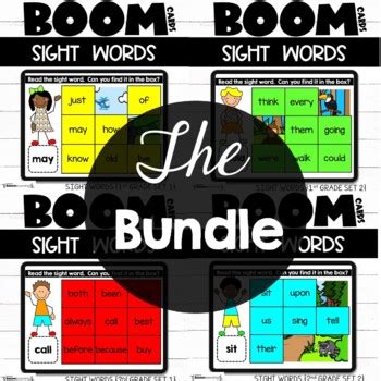 Boom Cards Sight Words Nouns Bundle By Teaching Second Grade TPT