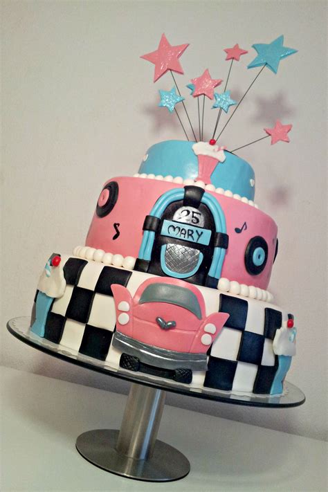 50`s Theme Cake — Birthday Cakes Themed Cakes 50s Theme Parties Party Cakes