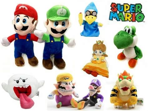 SUPER MARIO BROS Luigi Yoshi Daisy Bowser Wario Boos Soft Stuffed Plush