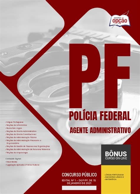 Apostila Polícia Federal PF em PDF Agente Administrativo 2025