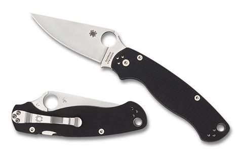 Para Military® 2 G-10 Black PlainEdge™ - Spyderco, Inc.