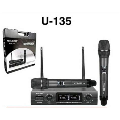 Jual Mic Wireless Wisdom U135 UHF Original Cocok Untuk Karaoke