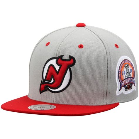 Mens New Jersey Devils Mitchell And Ness Grayred Vintage Championship