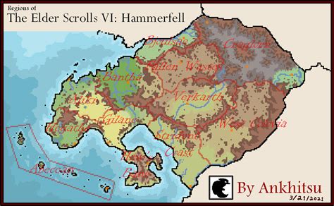 Tes Vi Hammerfell Map By Ankhitsu On Deviantart