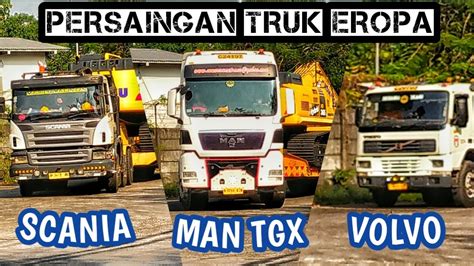 KONVOI TRUK EROPA MUATAN ALAT BERAT KOMATSU PC 365HYBRID SAMPAI BIKIN