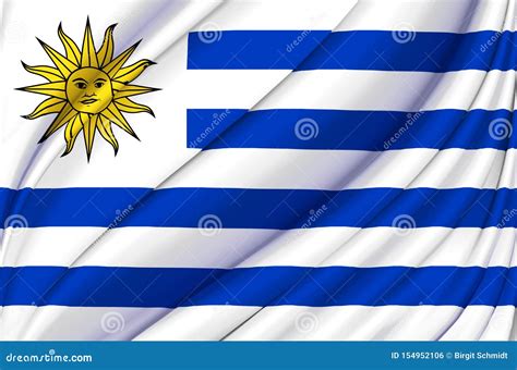 Ilustración De La Bandera Uruguaya Stock de ilustración Ilustración