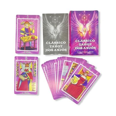 Baralho Clássico Tarot Dos Anjos Rosa 22 Cartas Manual Submarino