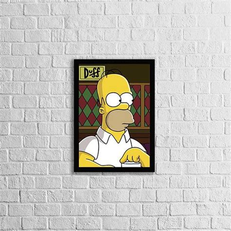 Quadro Homer Simpson Duff Produtos Personalizados No Elo