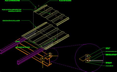 Detalle De Contraventeo En Techumbre En Autocad Librer A Cad