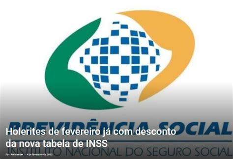 Entrou Em Vigor Nesta Semana Na Quinta Feira 1º A Nova Tabela De Contribuição Para A