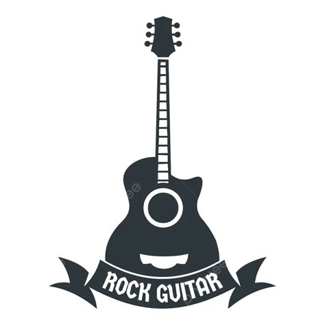 Guitar Logo Silhouette Vector PNG Guitar Logo Icon Vector Isolated