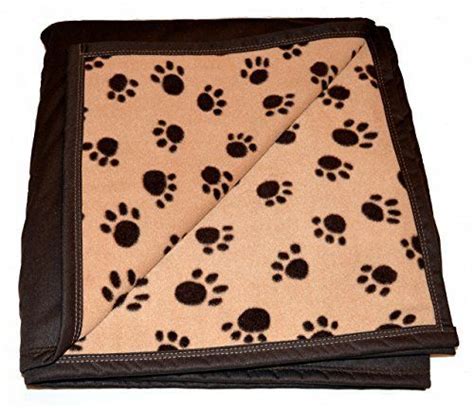 Animals Heaven Paw Print Waterproof Washable Fleece Dog Blanket Dog