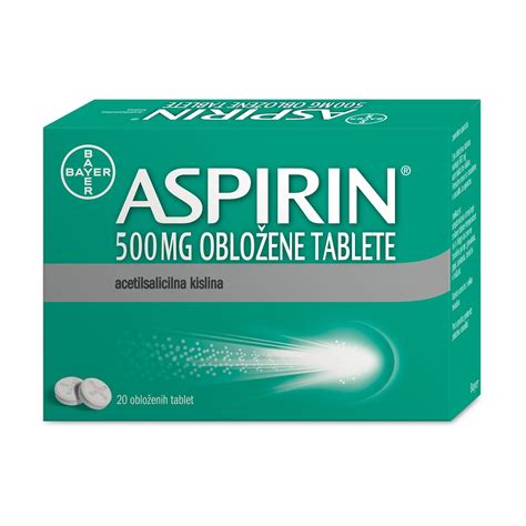 Aspirin 500 mg obložene tablete 20 tablet Lekarnica