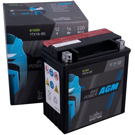 Moto Akumulator Intact AGM YTX16 BS 12V 14Ah Akumulatorji Za Motorna