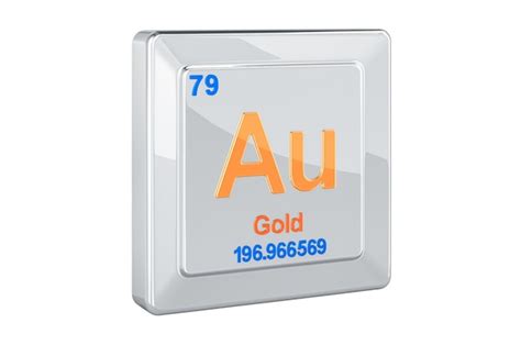 Premium Photo Gold Aurum Au Chemical Element Sign 3d Rendering