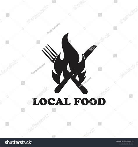 Restaurant Food Logohealthy Food Local Food Stock Vector Royalty Free