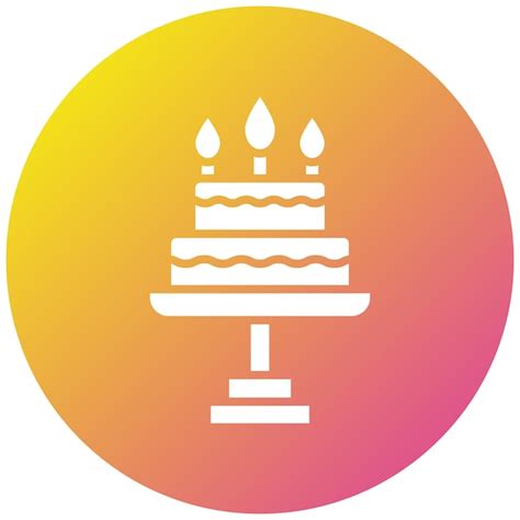 Premium Vector Birthday Cake Vector Icon Design Illustration