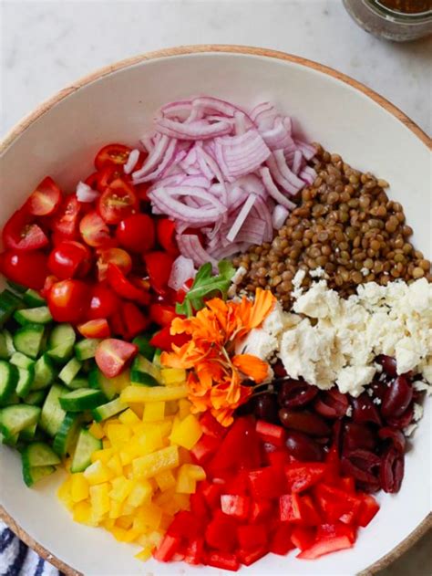 Mediterranean Lentil Salad Loaded Story Yummy Mummy Kitchen