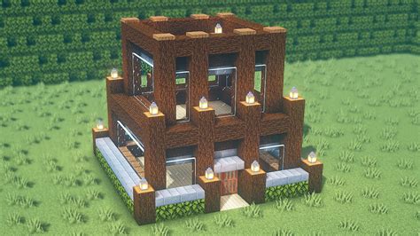 Minecraft How To Build A Beautiful House Dark Oak House Tutorials