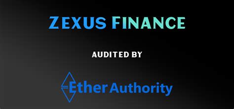 zexus finance smart contract audit etherauthority