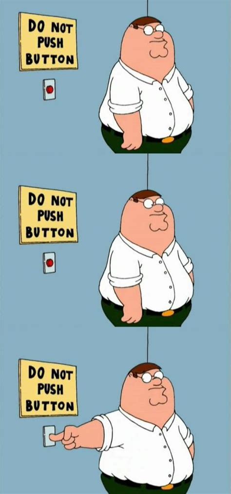 Do Not Push Button Memes Comics Content Writing