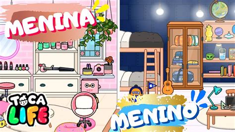 TOCA LIFE WORLD DECORAÇÃO SIMPLES QUARTO MENINA VS QUARTO MENINO