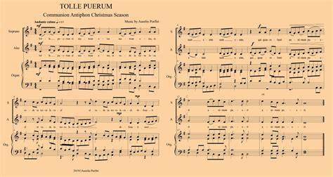 Tolle Puerum Music By Aurelio Porfiri