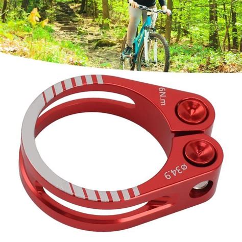 Collier de serrage de tige de selle de vélo ESTINK Rouge 34 9 mm