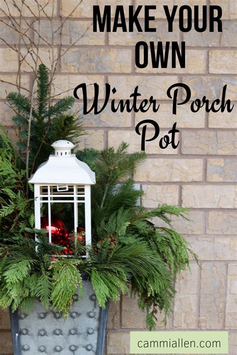 Winter Porch Pot Winter Porch Decorations Winter Decorations Porch