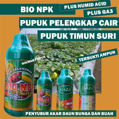 New Pupuk Npk Gaza Plus Ga Dan Humid Acid Pelebat Timun Suri Terbaik