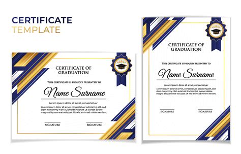 Graduation Certificate Template 9158519 Vector Art at Vecteezy