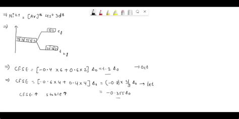 Solved Calculate The Crystal Field Stabilization Energy For A D Ions