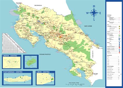 Costa Rica overview map - Costa Rica • mappery