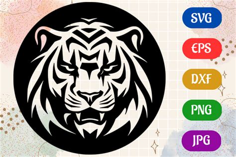 Tiger | Black and White Logo Vector Art Graphic by Creative Oasis ...