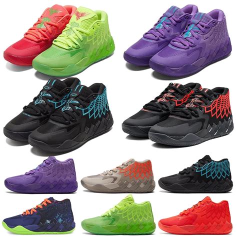 2023 Mens Lamelo Ball MB 01 Basketball Shoes Rick And Morty Red Green ...