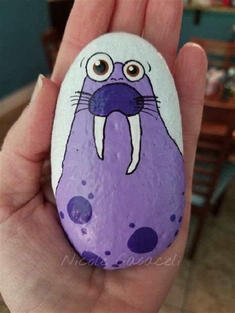 Silly Walrus Painted Rock Paintedrocks Kindnessrocks Painted Rocks