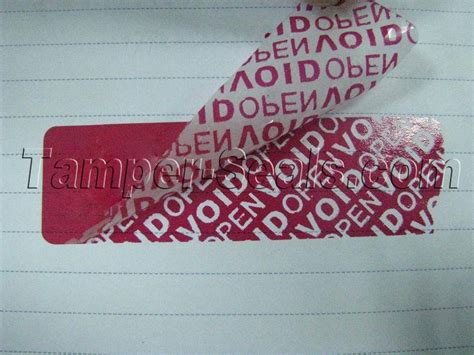 High Residue Tamper Evident Labels Tamper Evident Stickers Tamper