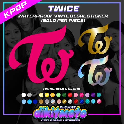 Dikitmoto Kpop Twice Logo Waterproof Vinyl Decal Sticker Once