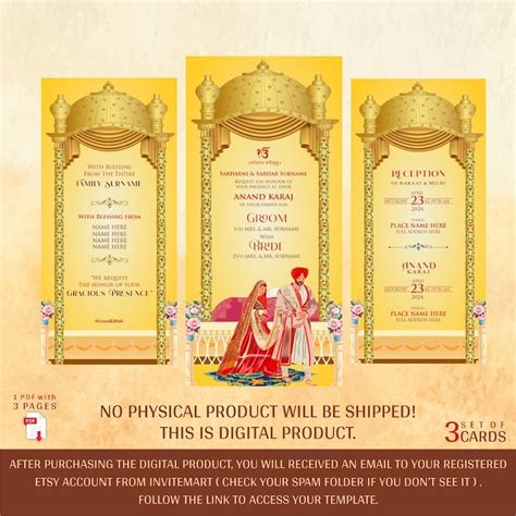 Buy Anand Karaj Invites Sikh Invites Digital Sikh Wedding Online In