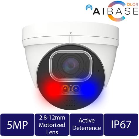 Mp Ai Active Deterrence Motorized Lens Ip Turret Camera Cam Ip W