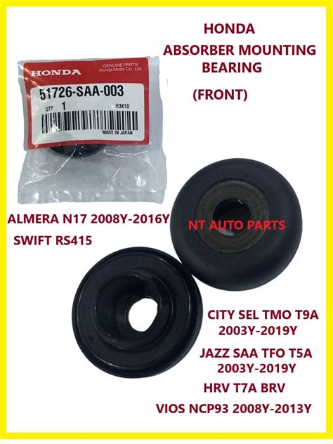 Original Honda Absorber Mounting Bearing Honda City T A Hrv Jazz